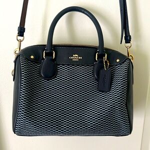 COACH DENIM BLUE CHECKERED PURSE